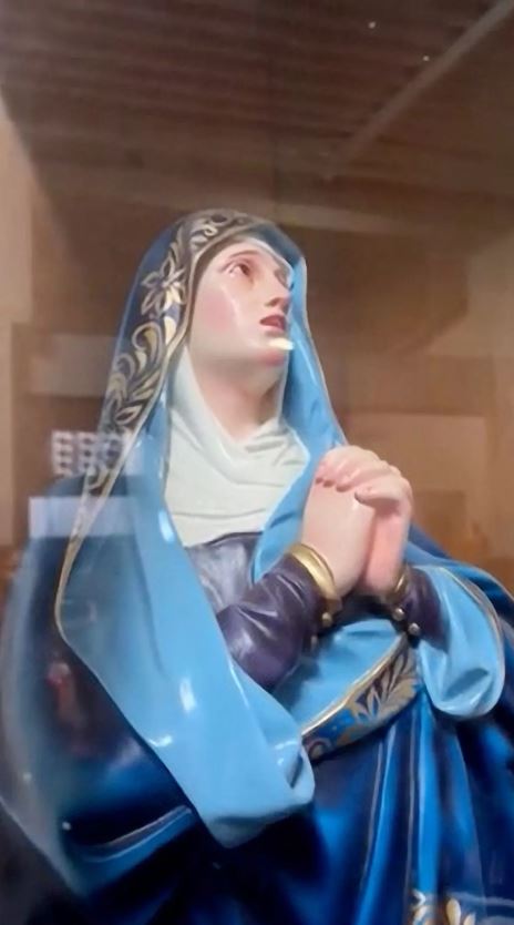 Real-life 'miracle' as Virgin Mary statue starts 'CRYING’ with tears rolling down her cheeks 1