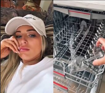 Revealed in a TikTok video initially posted in 2021, the content creator (@hotdogsilly) shares a clever solution to a common dishwasher issue. Image Credits: TikTok/@hotdogsilly