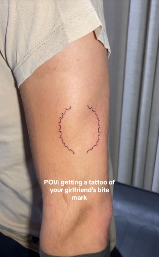 Man roasted for 'dumbest tattoo ever' after showing off bite mark tattoo 4