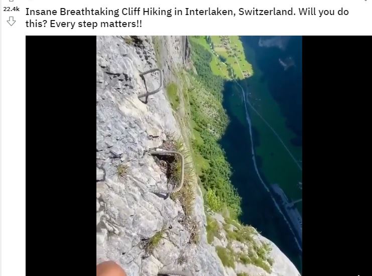 People stunned after realizing how hikers risk their lives on mountain edge 1
