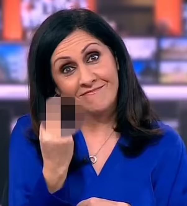 Viewer stunned after BBC presenter gives middle finger to the camera live on air 1
