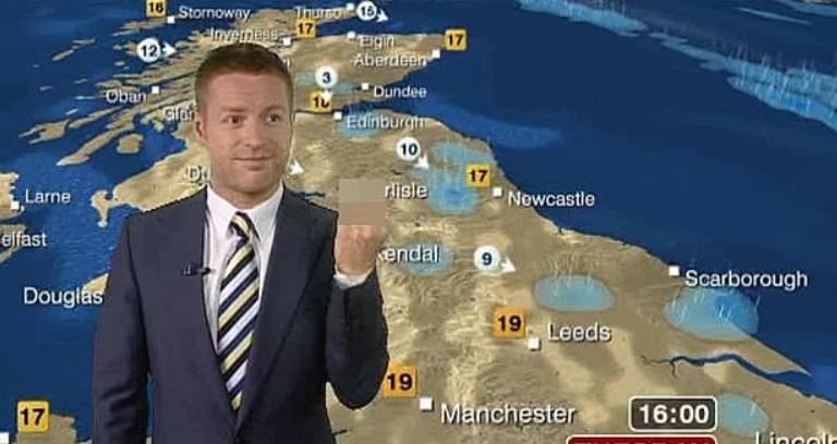 Viewer stunned after BBC presenter gives middle finger to the camera live on air 5