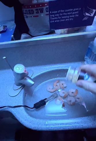 Plane passenger criticized for cooking shrimp and mashed potato in the airplane bathroom sink 4