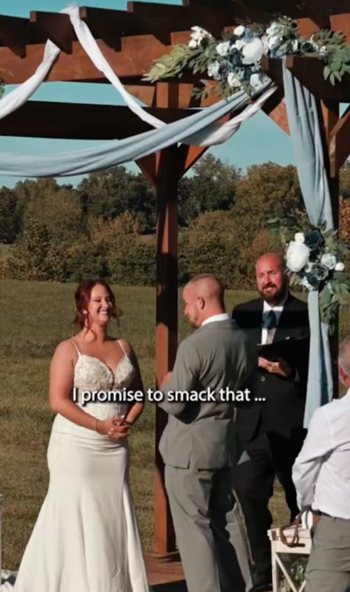 Groom's vows spark debate after telling bride that he promises to 'smack that a** every chance I get' 1