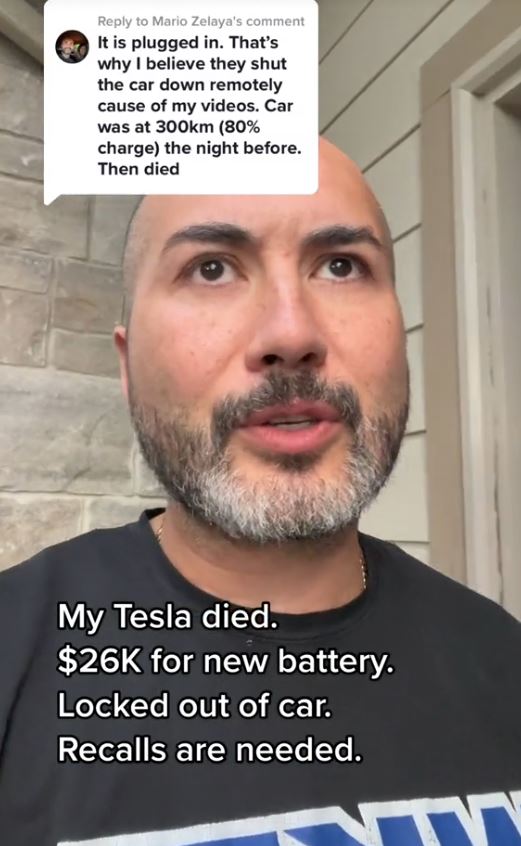 Furious Tesla owner 'locked out of car until he pays $26,000 for a new battery 1