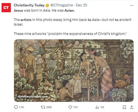 According to a Christianity Today article, Jesus Christ was Asian. Image Credits: Getty