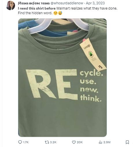 Customers stunned after spotting a VERY RUDE swear word hidden in the slogan, Walmart forced to remove T-shirt 1
