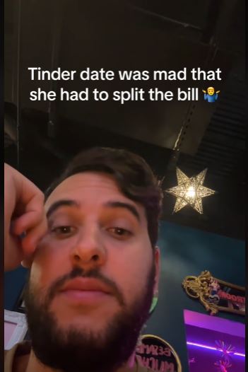 Single man sparks debate after asking to split the bill on a first Tinder date 1