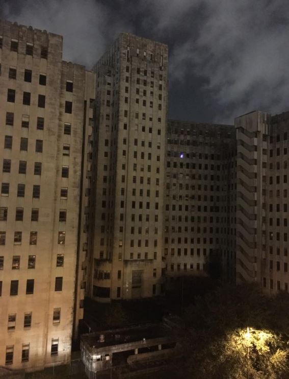 Strange image shows light switching in abandoned hospital in the the middle of night 2