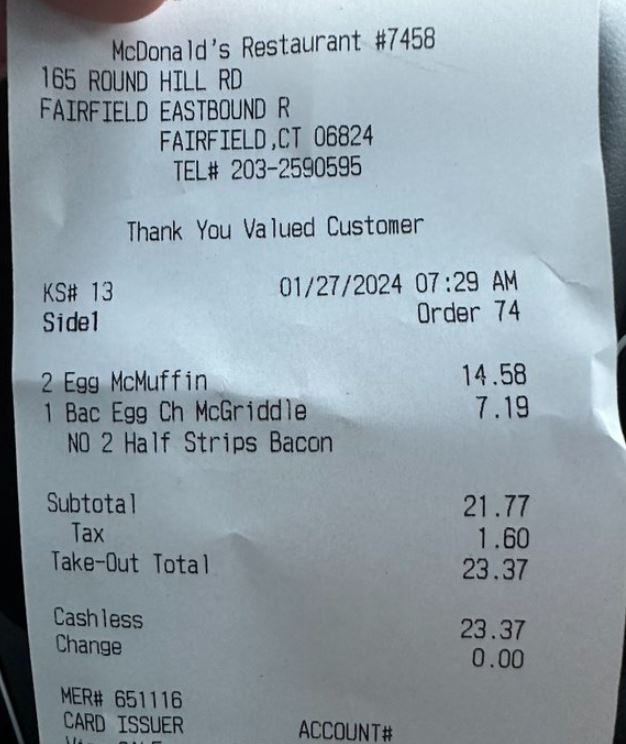 Customer slams McDonald’s over high price of Egg McMuffin 1