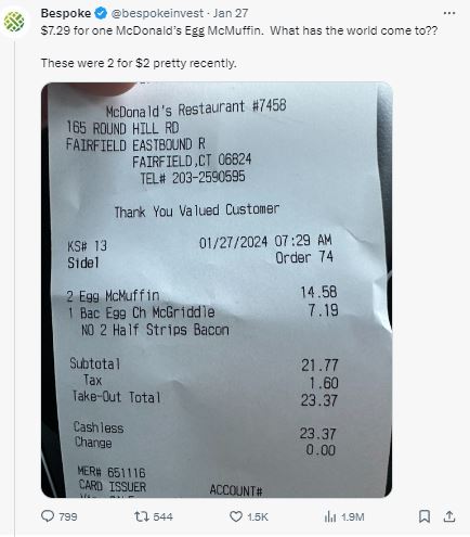 Customer slams McDonald’s over high price of Egg McMuffin 2
