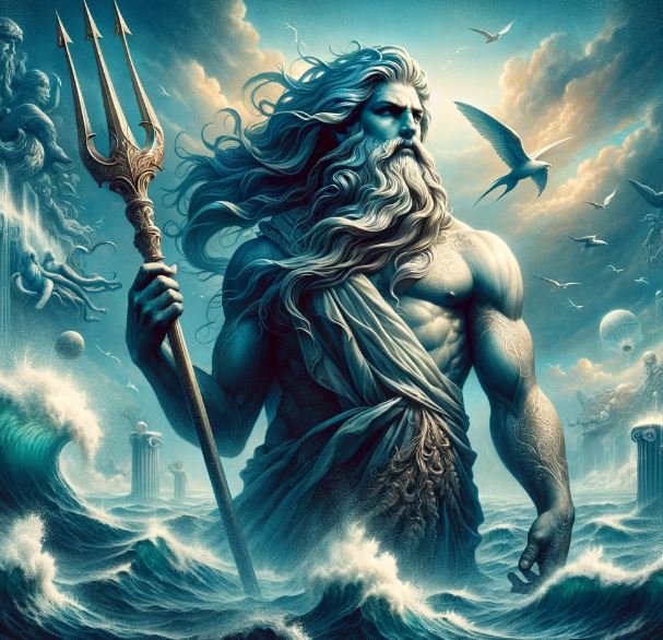 Crashing wave captured to show face of Poseidon, god of the sea 5