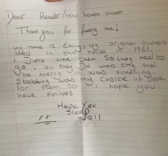 Man stunned after spotting rag doll in wall with terrifying note inside new house 4
