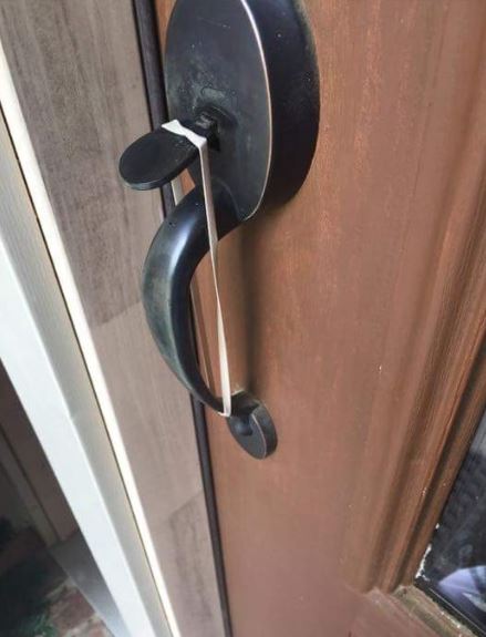 Woman shocked as unknown person at home, front door handle rescues her life 1