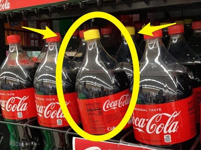 People are just realizing the reason behind Coca-Cola bottles having yellow caps 1