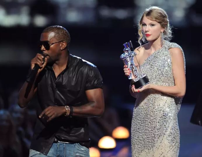 Swift's feud with Kanye West led to him and his wife getting kicked out of the Super Bowl? 4