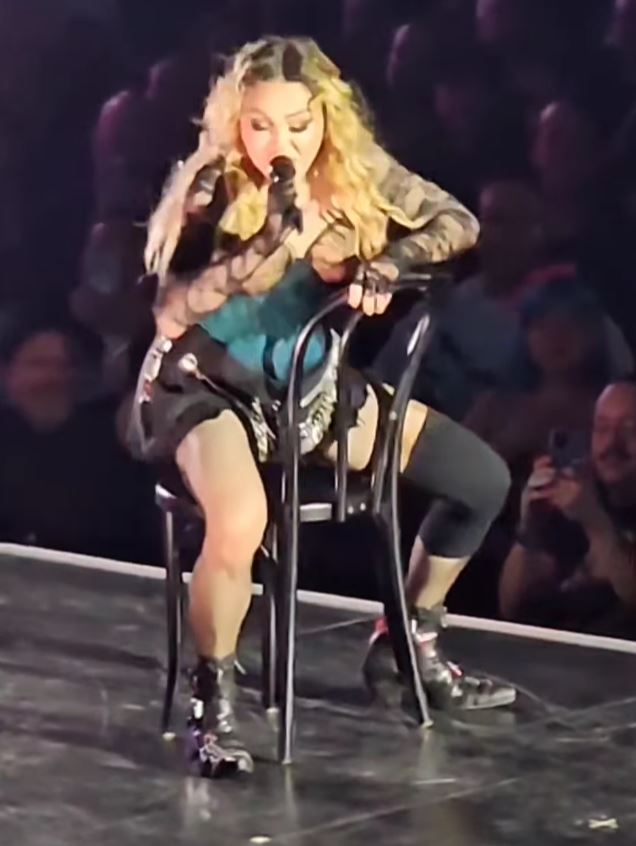  Madonna crashes on stage but makes a quick recovery in Seattle concert mishap 4