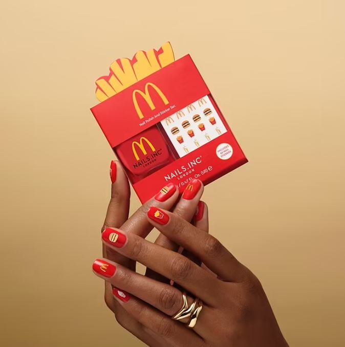 McDonald's has teamed up with British beauty brand Nails.INC to create a new brand of beauty products. Image Credits: Nails. INC