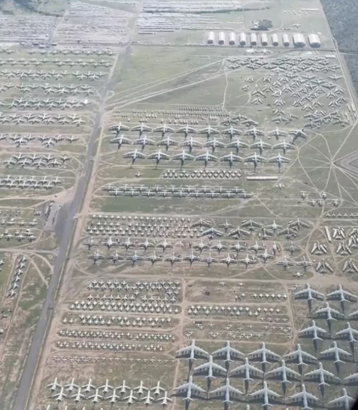 The desert has been functioning as a scrapyard since World War II. Image Credits: Youtube