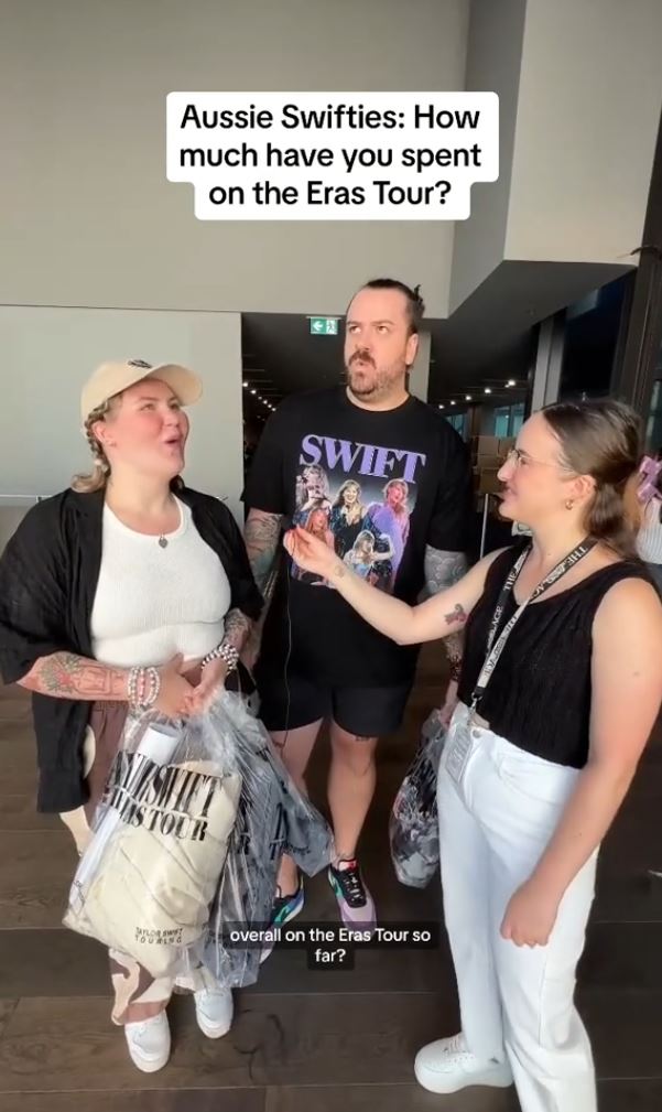 The story of Millie Porter's $30,000 expenditure on Taylor Swift sparks debate on social media. Image credit: @theageaustralia/Tiktok