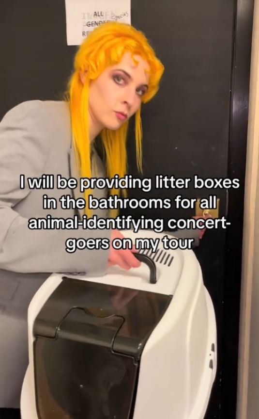 Singer sparks debate after putting litter boxes in 'species-neutral' bathrooms 3