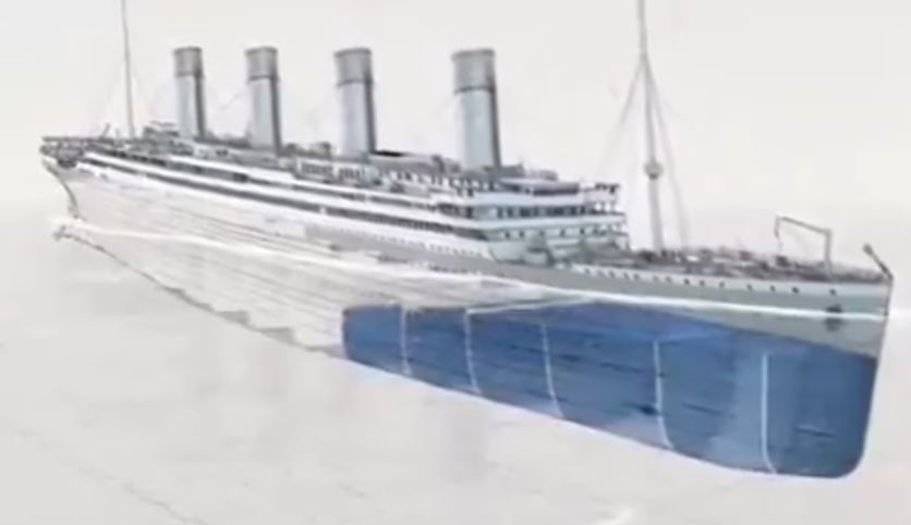 Animation shows terrible moment how the Titanic sank 3