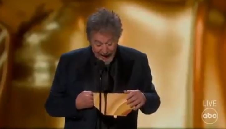 Al Pacino left viewers baffled after he announced Oppenheimer's win at the Oscars 1