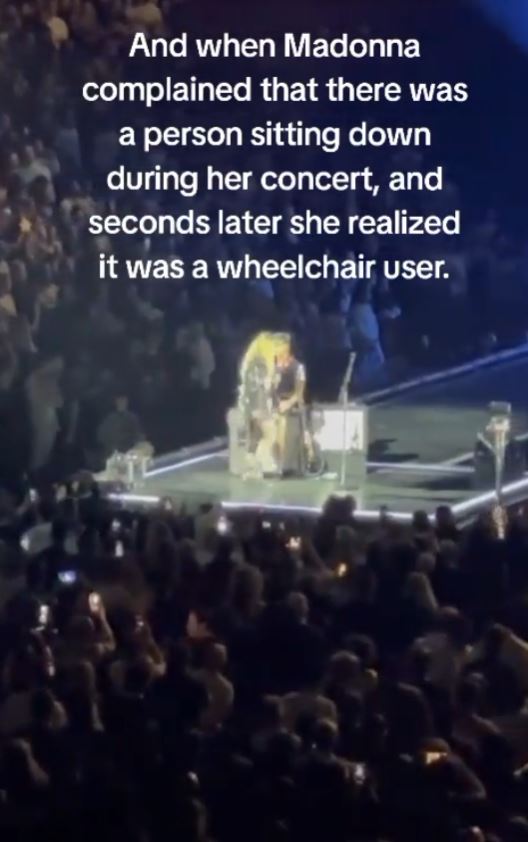 Madonna faces an embarrassing moment after calling out fan in wheelchair for not standing up 4