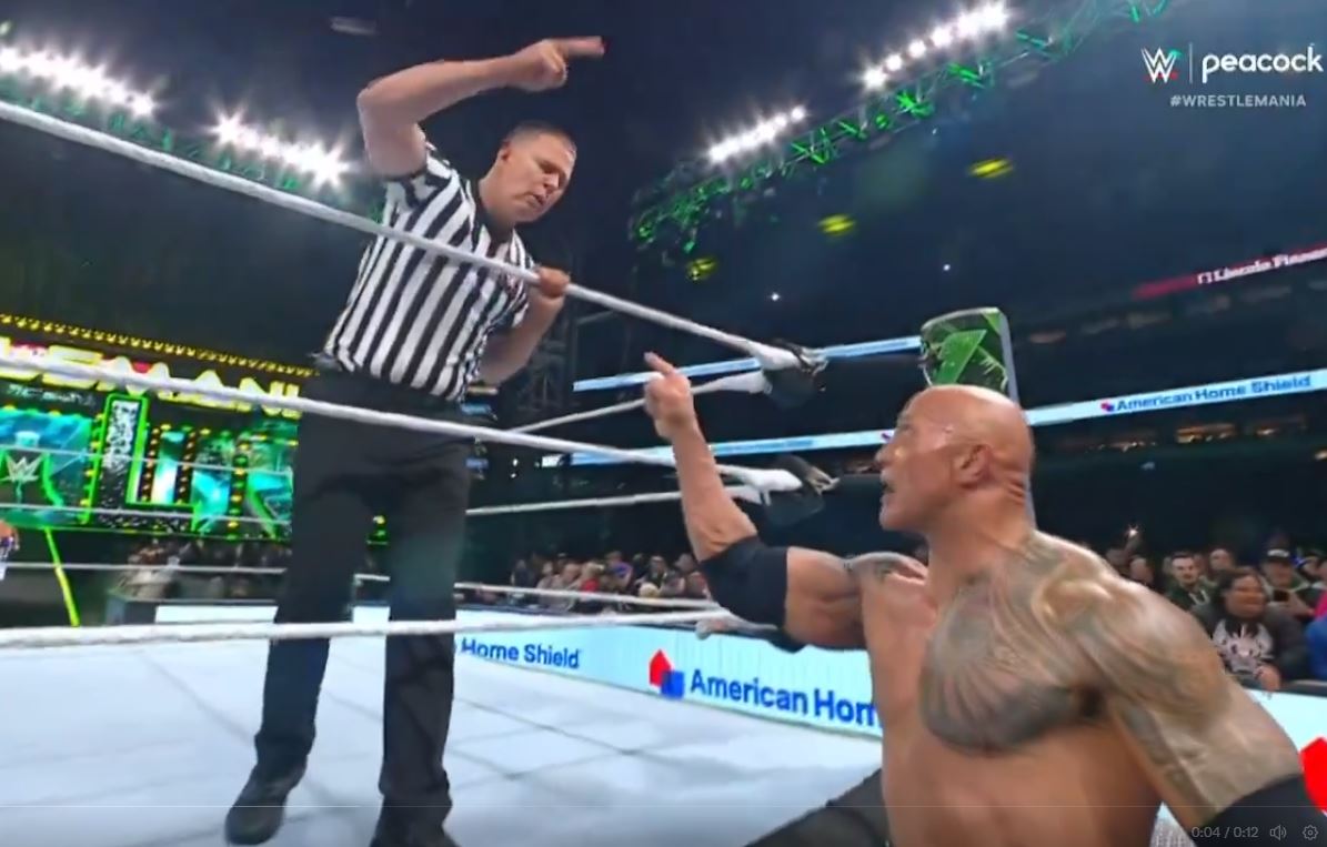 The Rock broke protocol in the ring after getting into a heated argument with a referee 1