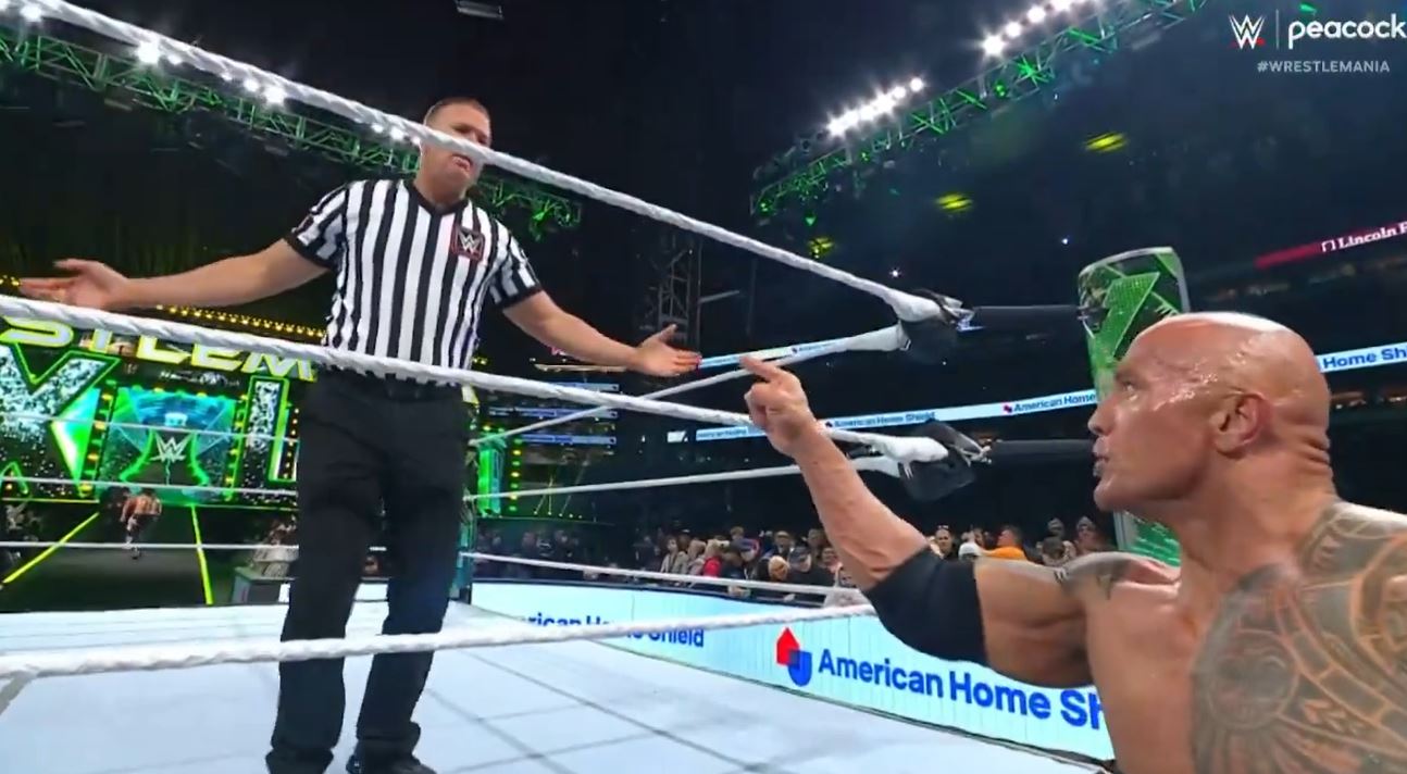 The Rock broke protocol in the ring after getting into a heated argument with a referee 2