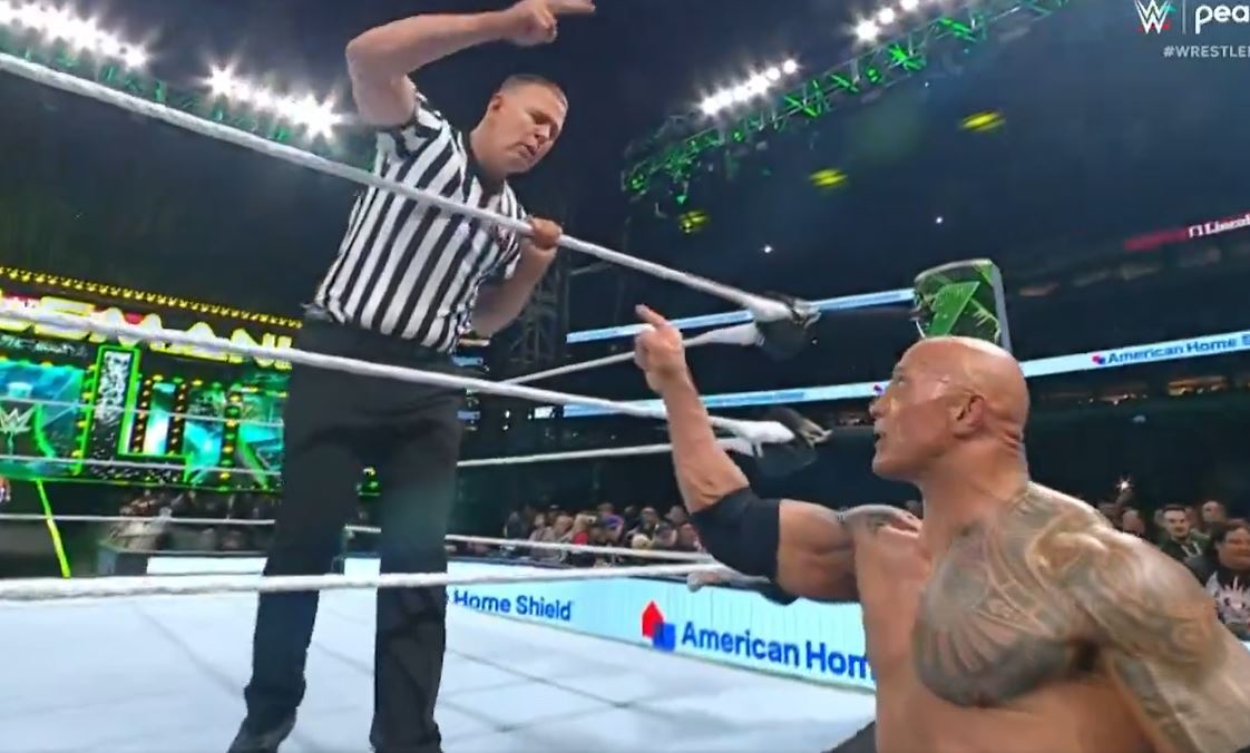 The Rock broke protocol in the ring after getting into a heated argument with a referee 5