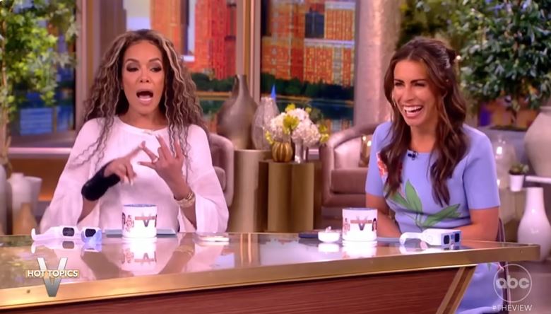 Hostin's claim about climate change causing the eclipse ignited heated discussions on social media.  Image Credits: The View/Youtube