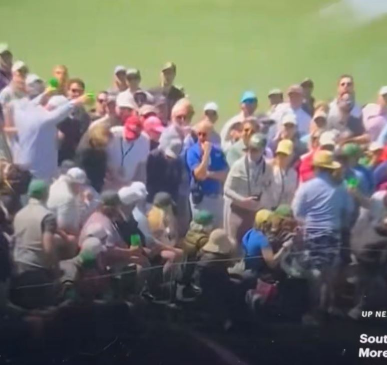 Tiger Woods' Errant Shot 'knocks someone out' at the Masters 3