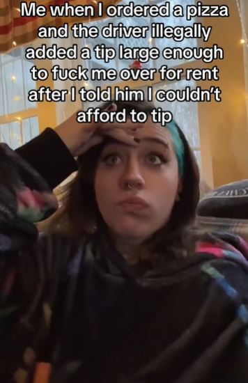Woman claims delivery driver added huge tip, leaving her unable to pay rent 2