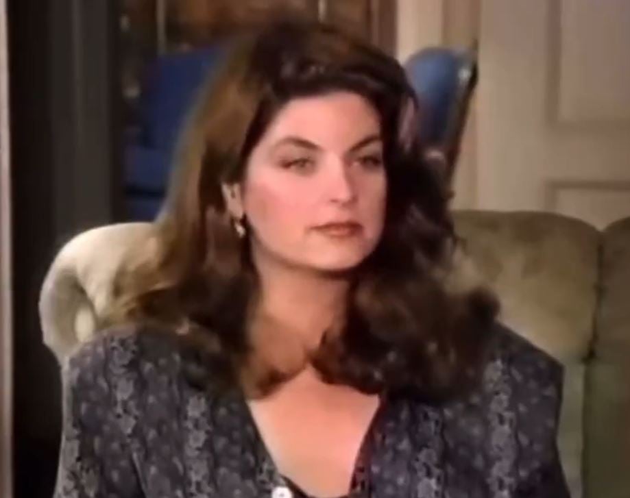 Fans shocked by Kirstie Alley's revelation about her parents' clothing in car crash video resurfaced. Image Credits: @TheWapplehouse/X
