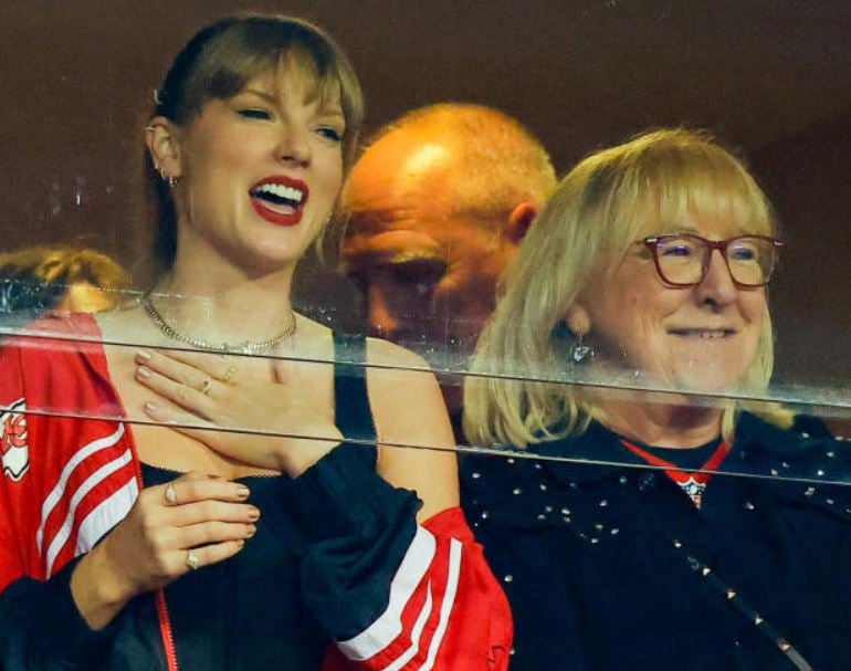 Travis Kelce's mother praised Taylor Swift's talent and latest album, 'The Tortured Poets Department'.Image Credits: Getty