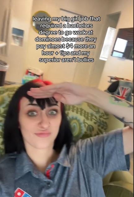 Her move sparked online debate after she revealed it in a video. Image Credits: @c0rynne/TikTok