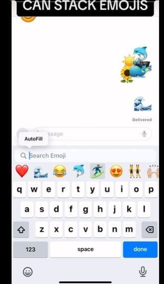 People discover they can stack emojis on iPhones, creating 'new' ones. Image Credits: Tiktiok