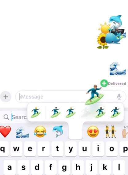 Users can adjust and resize stacked emojis for desired effect. Image Credits: Tiktok