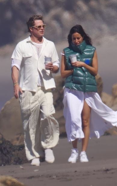  Brad Pitt spotted enjoying a romantic beach date with Ines De Ramon amid legal battle against Angelina Jolie 2