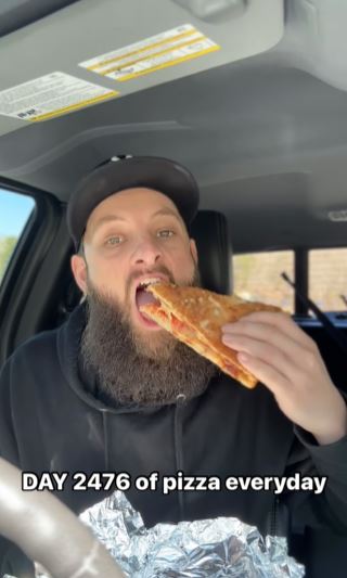 Kenny Wildes, from Connecticut, has eaten pizza daily for six years. Image Credits: @ctpizzaman/Instagram
