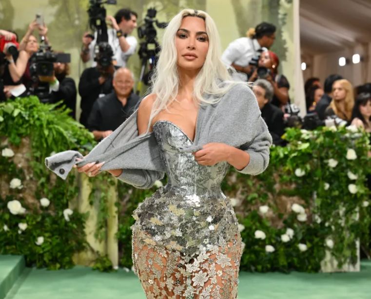 Kim Kardashian's dress aligned with the Costume Institute’s 'Sleeping Beauties Reawakening Fashion' exhibit. Image Credits: Getty