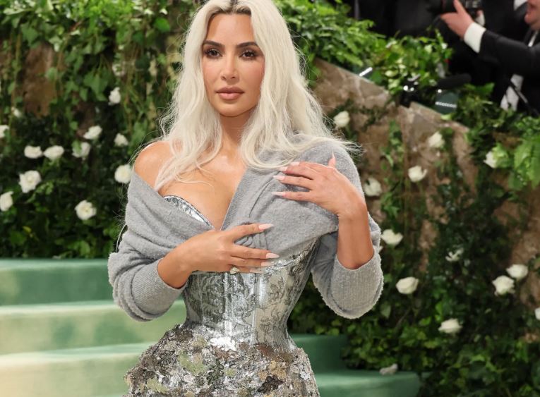 The most prominent highlight of Kim's appearance is her tiny waist.  Image Credits: Getty