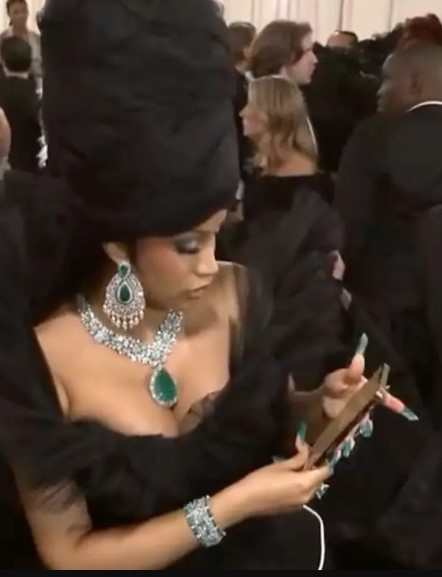 Concerns for Cardi B's safety arose among her fans after her phone screen was accidentally leaked. Image Credits: Vogue