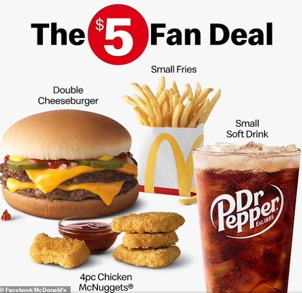 McDonald's fans are furious over new $5 deal, including 4 main items  2