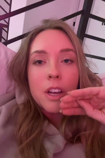 Woman surprised by 'employee health' charge on restaurant receipt. Image Credits: @ashnichole_xo/TikTok