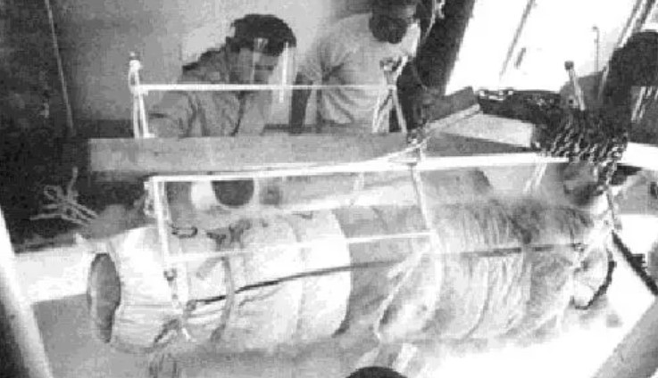 In 1967, James Bedford, an American with cancer, faced imminent death. Image Credits: Cryonics Archive