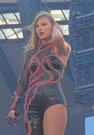 Taylor Swift caught wiping snot on her Eras Tour dress during recent concert  5