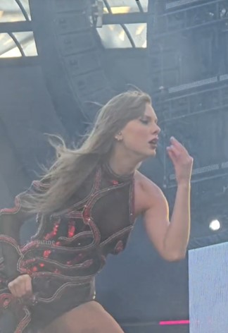 Taylor Swift caught wiping snot on her Eras Tour dress during recent concert  4