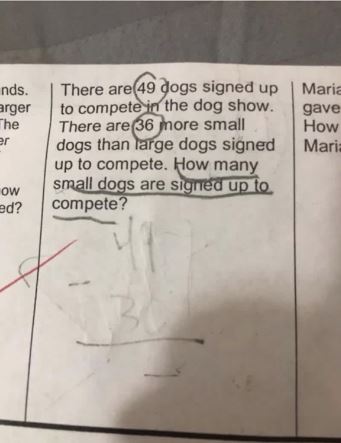 Mom leaves people stunned after sharing second-grade math homework that puzzling adults 2